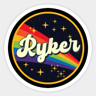 Ryker // Rainbow In Space Vintage Style Sticker